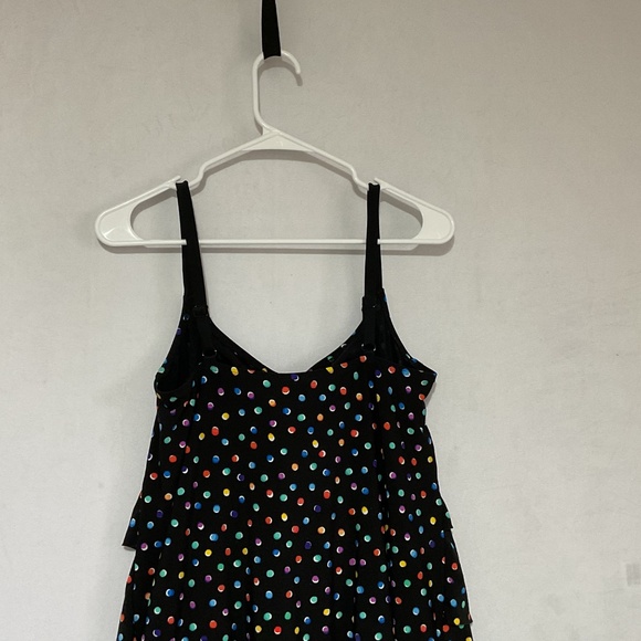 Great Lengths Swimdress Swimwear Womens 10 Black Polka Dot Tiered Bra Cups - Picture 5 of 11